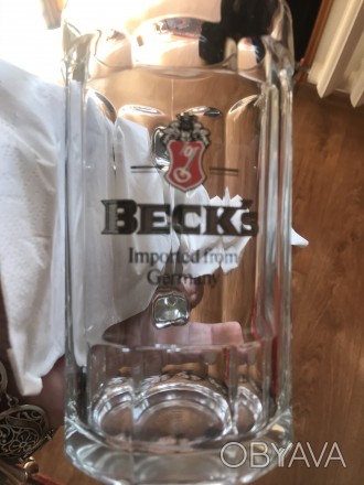 Набор 6 шт пивных кружок - бокал «Beck-Imported from Germany" -0,500 . . фото 1