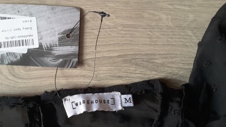 Прозрачная чёрная блуза в крапинку викторианского стиля размер М британского бре. . фото 5
