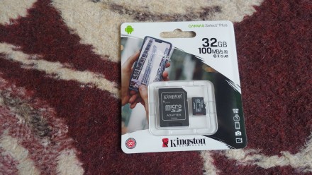 Карта памяти KINGSTON microSDHC 32Gb Canvas Select+ A1 UHS-I (U1) Новая. Чернівці. фото 1 Карта памяти KINGSTON microSDHC 32Gb Canvas Select+ A1 UHS-I (U1) Новая. Чернівці. фото 1