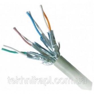 Тип кабеля - SFTP, Длина - 20 м, медь, категория - 6a, Цвет - серый. . фото 3