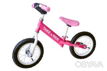 Велобег детский Take&Ride на резиновых надувных колесах RB-50 Classic розовый
Ве. . фото 1