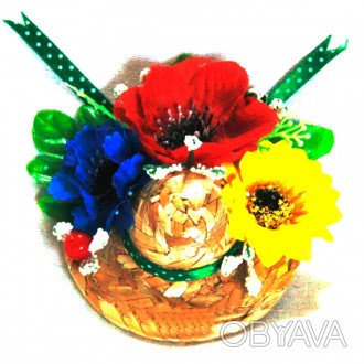 Заколка Шляпа плетеная SKL88-353049