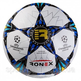 Футбольний м'яч 5 розмір тренувальний для вулиці RONEX Ручний шов RXG-FC/3B
 Під. . фото 2