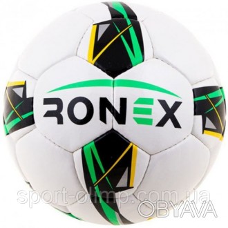 Футбольний м'яч 5 розмір для вулиці тренувальний DXN White Ronex (JM-2) зелен/же. . фото 1