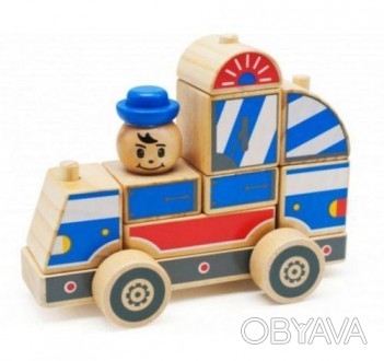 Деревянная игрушка "Машинка-пирамидка" арт. Д059
Деревянная пирамидка выполнена . . фото 1
