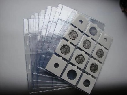 В альбом входит 10 съемных листов для монет в холдерах10 картонных белых листовР. . фото 4