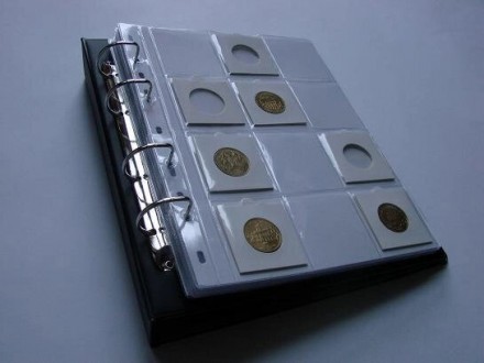 В альбом входит 10 съемных листов для монет в холдерах10 картонных белых листовР. . фото 3