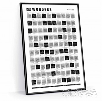 Мотивационный скретч постер #100 Wonders создан для настоящих путешественников, . . фото 1