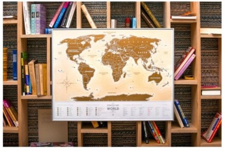 Карта "Travel map" - это большая настенная карта мира со специальным скретч-покр. . фото 2
