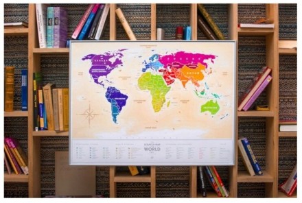 Карта "Travel map" - это большая настенная карта мира со специальным скретч-покр. . фото 5