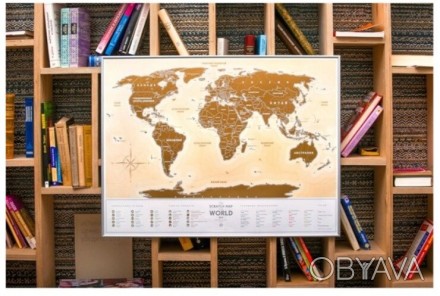 Карта "Travel map" - это большая настенная карта мира со специальным скретч-покр. . фото 1