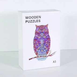Деревянный пазл Alien Puzzle Lesko Owl – настоящая головоломка детям и взрослымИ. . фото 3