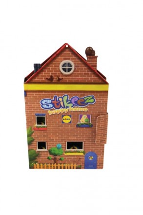 Яркий домик для коллекционных фигурок Stikeez, изготовлен из плотного картона, п. . фото 2