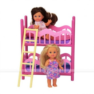 Кукла Ева + двухъярусная кровать Simba – в наборе 2 симпатичные маленькие куколк. . фото 3