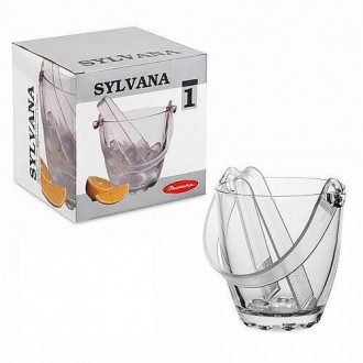 Ведро для льда Sylvana 800мл с ручкой и щипцами. Оригинальный дизайн серии Sylva. . фото 4
