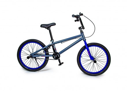 Трюковый велосипед 20 "JXC BMX". Черный с синимТрюковый велосипед "JXC BMX" стан. . фото 7