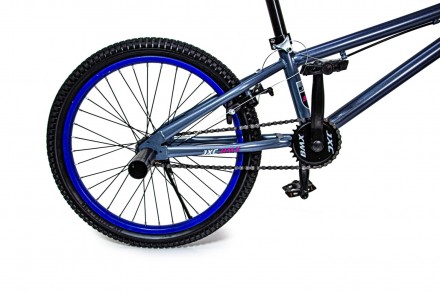 Трюковый велосипед 20 "JXC BMX". Черный с синимТрюковый велосипед "JXC BMX" стан. . фото 5