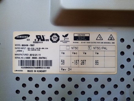 Плата снята с телевизора Samsung PS51D450A2W с механическим повреждением матрицы. . фото 8