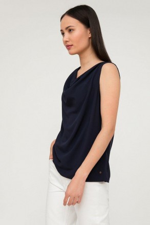 Летняя драпированная блузка от финского бренда Finn Flare. Эта модель изготовлен. . фото 4