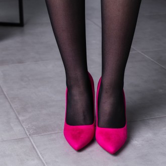 Женские туфли розовые Fox 3451 Туфли женские выполнены из искусственной замши. М. . фото 2