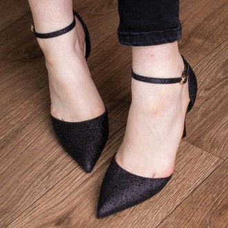 Женские туфли черные Quana 2612 Туфли женские выполнены из искусственной кожи с . . фото 3
