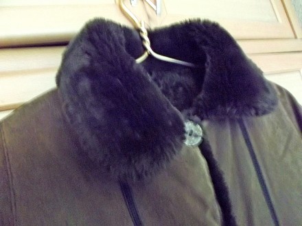 Полушубок женский (короткая шуба ) зимний, на искусственном меху, очень теплый, . . фото 5