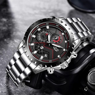 Lige –бренд мужских наручный часов стандарта ICO:9001. Часы имеют стильный дизай. . фото 5