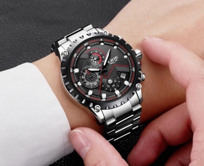 Lige –бренд мужских наручный часов стандарта ICO:9001. Часы имеют стильный дизай. . фото 8