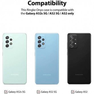 Чехол-накладка Ringke Onyx для Samsung Galaxy A52 SM-A525/A52 5G SM-A526 Dark Gr. . фото 3