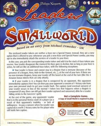 Дополнение Small World – Leaders делает расы еще более самобытными, вводя в игру. . фото 2