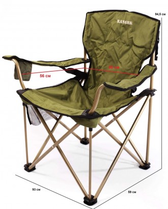 Удобное Складное кресло Ranger FS 99806 Rshore Green придется по вкусу и пригоди. . фото 3