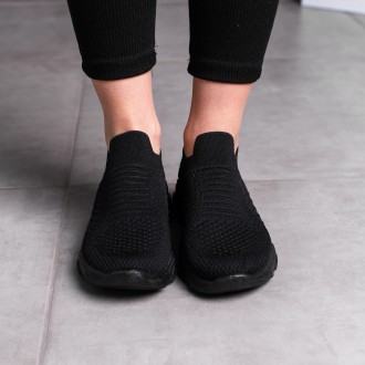 Женские кроссовки черные Toby 3559 Кроссовки женские выполнены из текстиля обувн. . фото 4