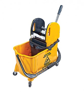 Уборочное ведро на колесах с отжимом желтое. Київ. фото 1