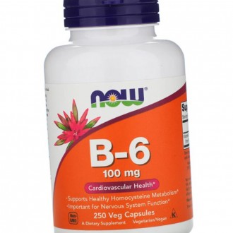 
Описание NOW B-6 100 мг 
Витамин B-6 от Now – это пищевая добавка для поддержан. . фото 6