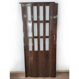 Дверь гармошка полуостеклённая метровая, межкомнатная дверь пластиковая
Полуосте. . фото 2