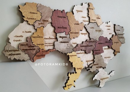 Карта України та світу з березової фанери, карта мира и Украины с дерева 
Многос. . фото 3