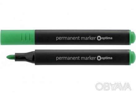 Маркер перманентний трикутний OPTIMA 2 мм, зелений O16118
 
Універсальний перман. . фото 1