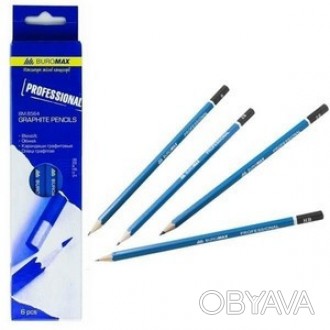 Набір олівців для креслення Buromax PROFESSIONAL 6 шт., корпус синій BM.8564
 
Н. . фото 1