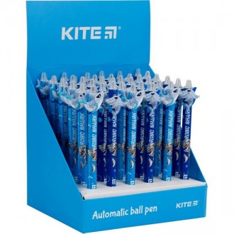 Ручка шариковая автоматическая Kite Shark 0,5мм синяя K22-393
 
Ручка шариковая . . фото 3