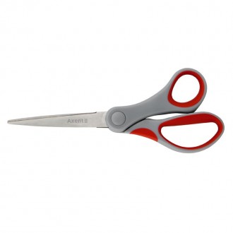 Ножиці офісні AXENT Duoton сіро-червоні 18 см 6301-06-A
 
Офісні ножиці з пласти. . фото 2