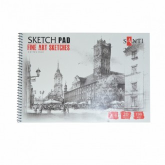 Альбом для графіки А4 Santi Fine art sketches 20арк, 190г/м2 742620
 
Альбом для. . фото 2