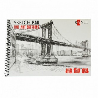 Альбом для графіки А5 Santi Fine art sketches 20арк, 190г/м2 742621
 
Альбом для. . фото 2