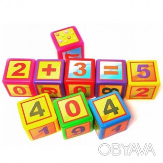 Кубики великі 9шт Математика 020/3
 
Набір кубиків математика - це ігровий набір. . фото 1