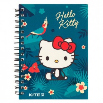 Блокнот А6 на спіралі KITE Hello Kitty в клітинку 80арк пластикова обкладинка HK. . фото 2