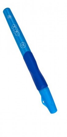 Ручка кулькова для лівші ZIBI 0,7мм, синя, з гумовим грипом, корпус асорті ZB.20. . фото 5