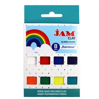 Набір пластики Jam Clay Rainbow 8х20г ROSA TALENT 5059006
 
Глина полімерна Jam . . фото 2