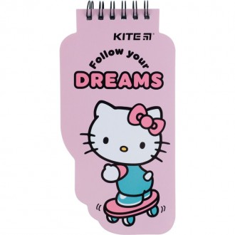 Блокнот В7 на спіралі KITE Hello Kitty нелінований 50арк картонна обкладинка HK2. . фото 2