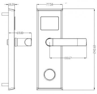 Офисный замок SEVEN Lock SL-7730 предназначен для контроля доступа в офисные и п. . фото 5