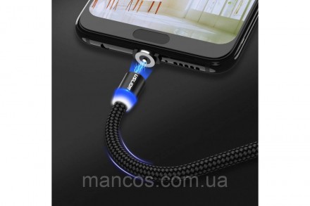 Магнитный Кабель USLION Type-C USB 2A Шнур с Подсветкой Усиленный Круглый
Круглы. . фото 4