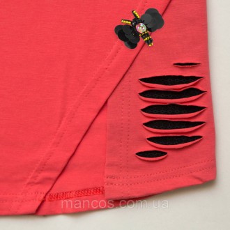 Комплект SmileTime футболка и капри для девочки Lovely, коралл с черным
Летняя т. . фото 4